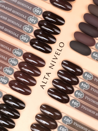 ALTA NIVELO   #299 ГОРЬКИЙ ШОКОЛАД   10мл   Гель-лак