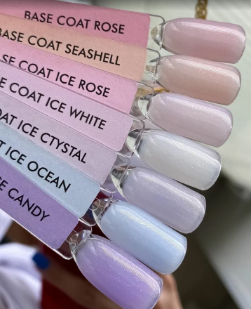 ONE NAIL   Base ICE WHITE   15мл   База камуфлирующая жесткая c шиммером