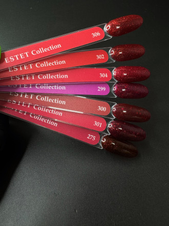 KLIO  Гель-лак  ESTET COLLECTION  10мл  №302  Красные с шиммером